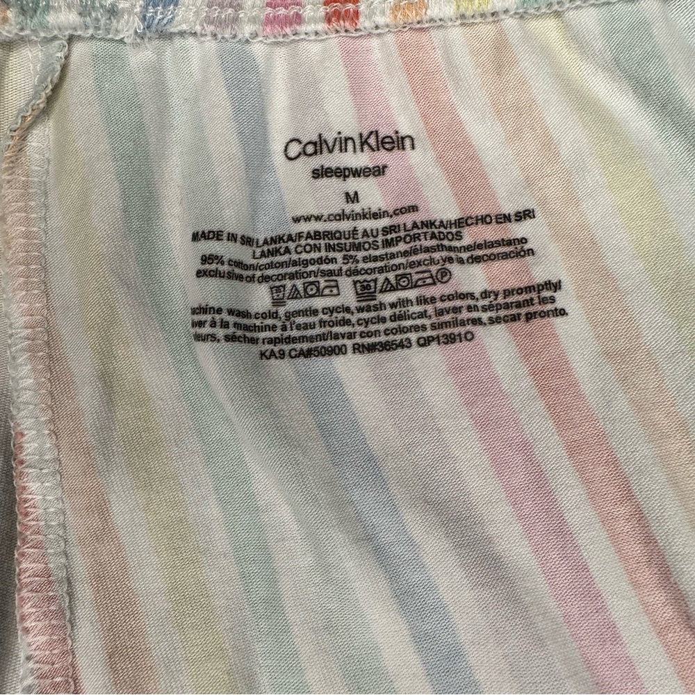 Calvin Klein Women’s Sleep Set Multi Colored 2 Piece  – Size Medium - Picture 10 of 11
